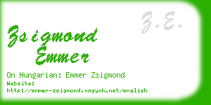 zsigmond emmer business card